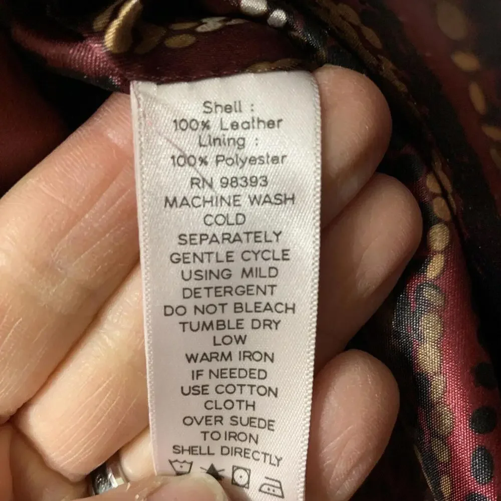 Dennis Basso Womens Sz S Red Suede Genuine Leather Jacket Classy Western Luxury‌ - Picture 8 of 10